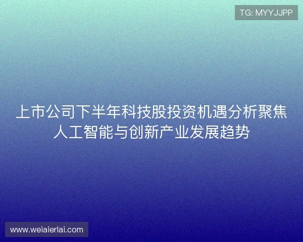 上市公司下半年科技股投资机遇分析聚焦人工智能与创新产业发展趋势
